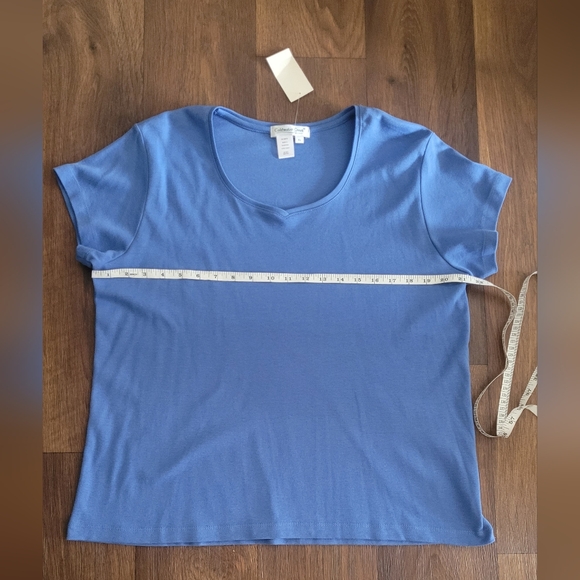 Coldwater Creek 100% cotton sweetheart t Women's XL blue - Picture 5 of 5